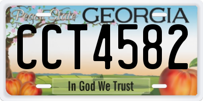 GA license plate CCT4582