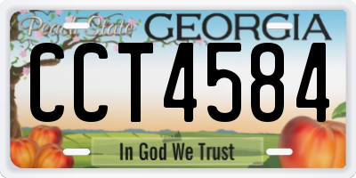 GA license plate CCT4584