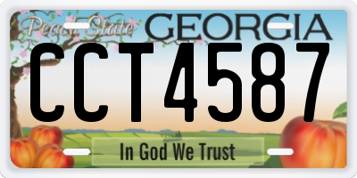GA license plate CCT4587