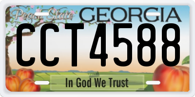 GA license plate CCT4588