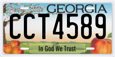 GA license plate CCT4589