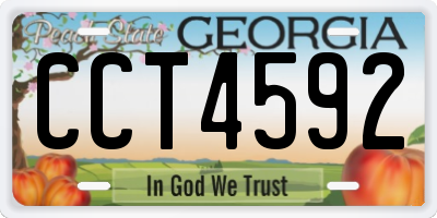 GA license plate CCT4592