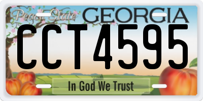 GA license plate CCT4595