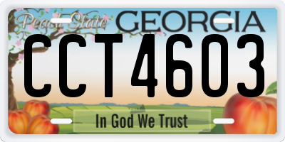 GA license plate CCT4603