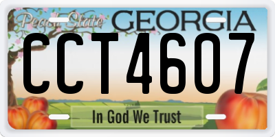 GA license plate CCT4607