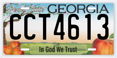 GA license plate CCT4613