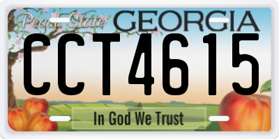 GA license plate CCT4615