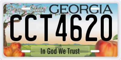 GA license plate CCT4620