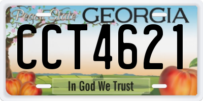 GA license plate CCT4621