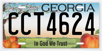 GA license plate CCT4624