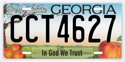GA license plate CCT4627