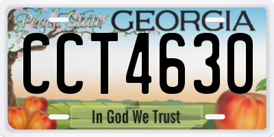 GA license plate CCT4630