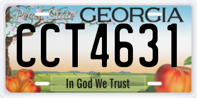 GA license plate CCT4631