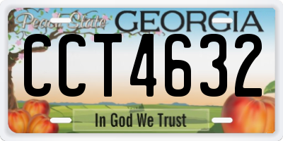 GA license plate CCT4632