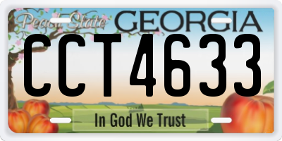 GA license plate CCT4633