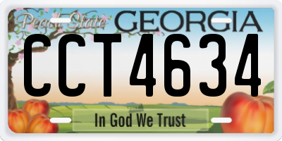 GA license plate CCT4634