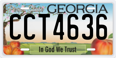 GA license plate CCT4636