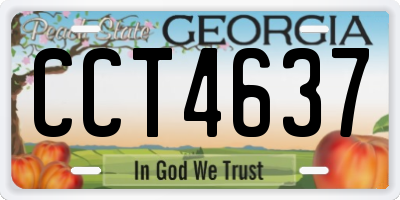 GA license plate CCT4637