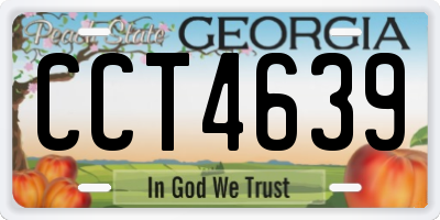GA license plate CCT4639