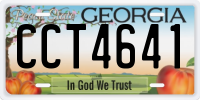 GA license plate CCT4641