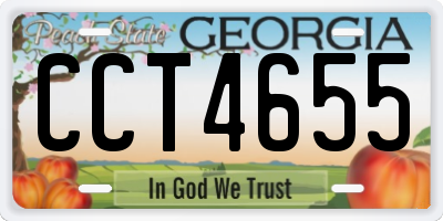 GA license plate CCT4655