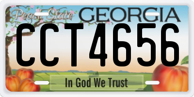 GA license plate CCT4656