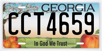 GA license plate CCT4659