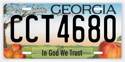 GA license plate CCT4680