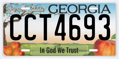 GA license plate CCT4693
