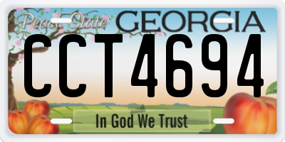 GA license plate CCT4694