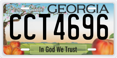 GA license plate CCT4696