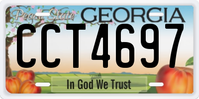 GA license plate CCT4697