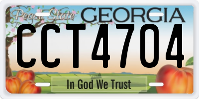 GA license plate CCT4704