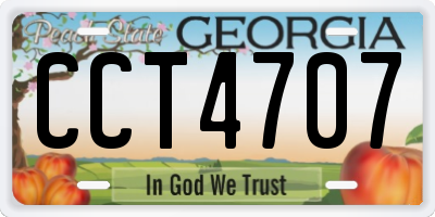 GA license plate CCT4707