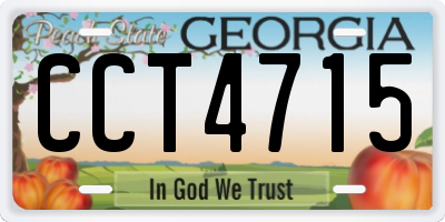 GA license plate CCT4715
