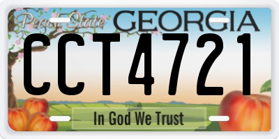 GA license plate CCT4721