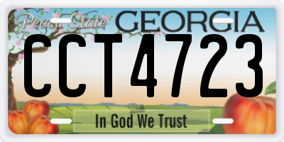 GA license plate CCT4723