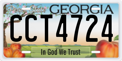 GA license plate CCT4724