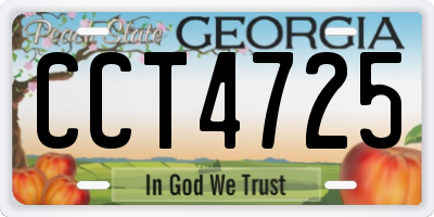 GA license plate CCT4725