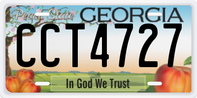 GA license plate CCT4727