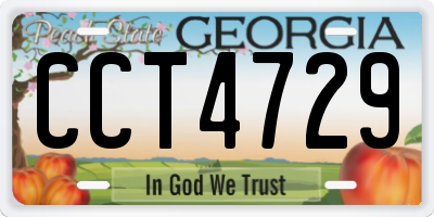 GA license plate CCT4729