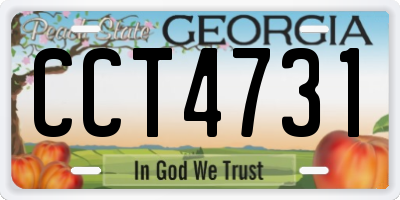 GA license plate CCT4731