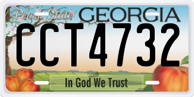 GA license plate CCT4732