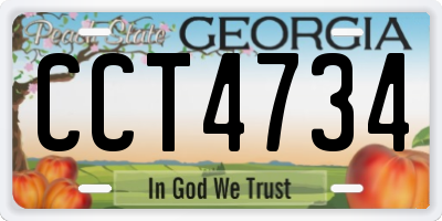 GA license plate CCT4734