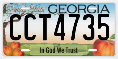 GA license plate CCT4735