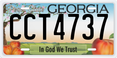 GA license plate CCT4737