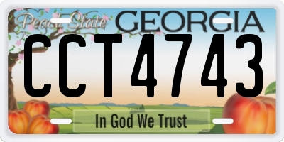 GA license plate CCT4743