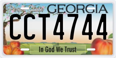 GA license plate CCT4744