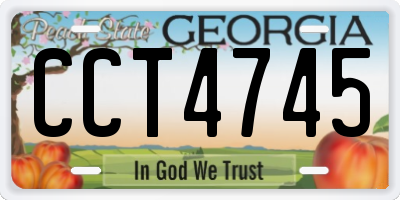 GA license plate CCT4745