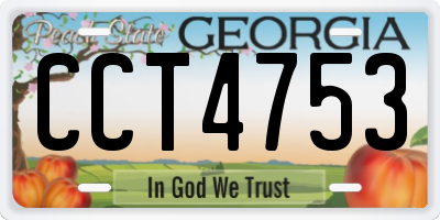 GA license plate CCT4753